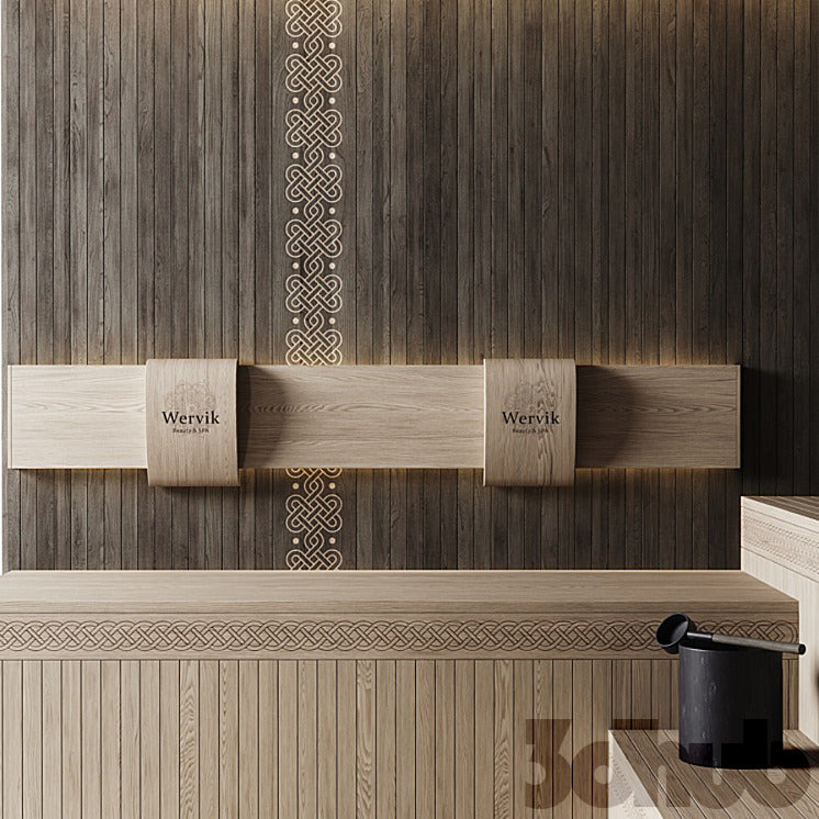 Premium Modern Finnish Sauna 3D Model & Textures Pack